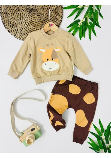 The Lucky Omuzdan Çıtçıtlı Mevsimlik 2 Parça Takım Kahverengi