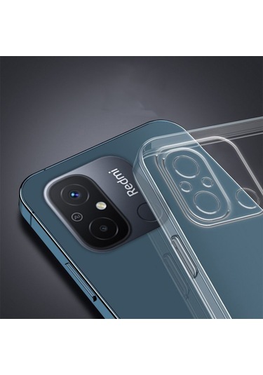 Xiaomi Redmi 12c Kılıf Süper Silikon Lüx Kamera Korumalı Şeffaf