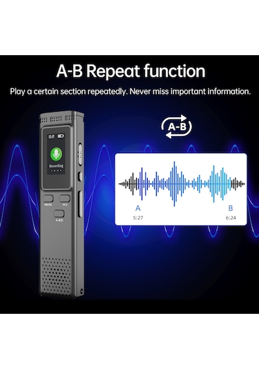 Singree K66 Dijital Ses Kaydedici: 64gb Dahili Hafıza, 288 Saat Kayıt, Renkli Tft Ekran, Yüksek Kaliteli Ses, Şarj Edilebilir Pil