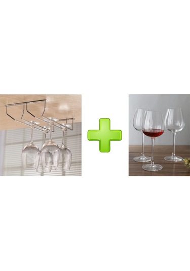 CAM KADEH 3 LÜ SET (AYAKLI SU BARDAK ) VE 1 ADET BARDAK KURUTUCU