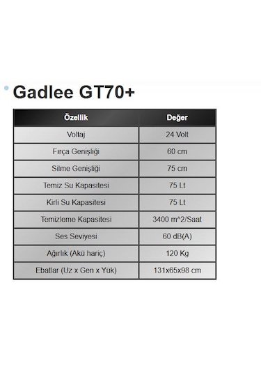 Gadlee GT70+ Binicili Yüzey Temizleme Makinesi