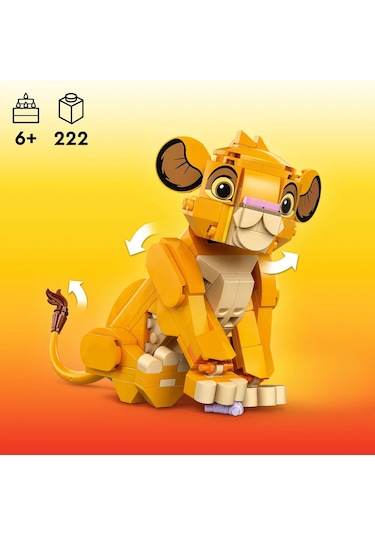 LEGO® Disney Yavru Aslan Kral Simba 43243 - 6+ Oyuncak Yapım Seti (222 Parça)