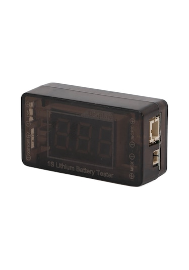 Fosenze 1s Lipo/life/lihv Pil Voltaj Test Cihazı - 4 Farklı Arayüz Jst/molex/mcpx/mcx - 0.36 İnç Kırmızı Ekran - Polarity Koruma Aok-041