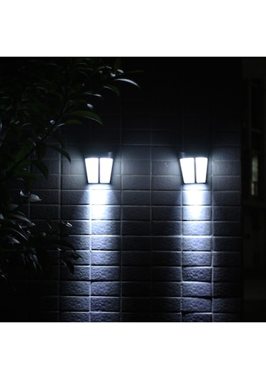 Novahub Güneş Enerjili 6 Led Su Geçirmez Bahçe Duvar Lambası - Otomatik Sensörlü Beyaz Güneş Işığı İle Yüksek Kalite Aydınlatma Beyaz