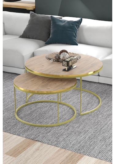 Orta Sehpa Ikili Lüx Specıal Gold Ceviz