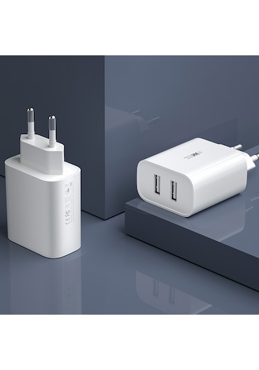 WK WP-U51 2.1A Hızlı Şarj Çift USB Bağlantı Noktalı Şarj Cihazı