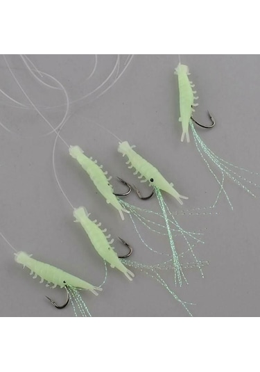 Fladen Living Shrimp Karides 5 Li Glow Çapari No:6 İğne