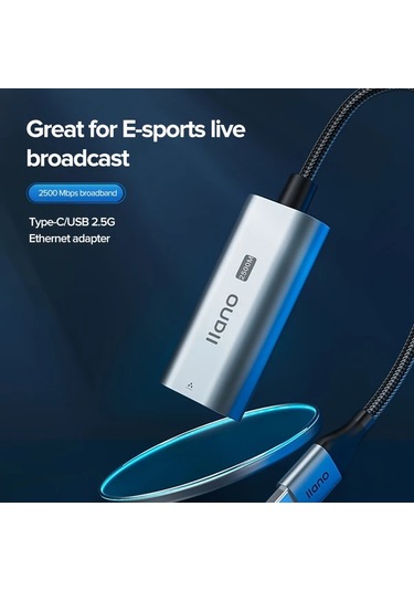 Xuweiwei Llano Lcn2500g Usb 3.1 Rj45 Gigabit Ethernet Adaptör Oyun Ve Canlı Yayın İçin Uyumlu