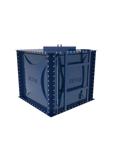 Zetaş Sıvı Membran Kaplı Modüler Su Deposu Mavi 2500 L