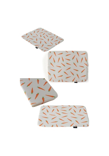 Bulaşık Kurutma Örtüsü, Bulaşıklık, Tezgah Üstü Bulaşık Matı, Süper Emici Mutfak Matı, Havuç Desenli Çok Renkli