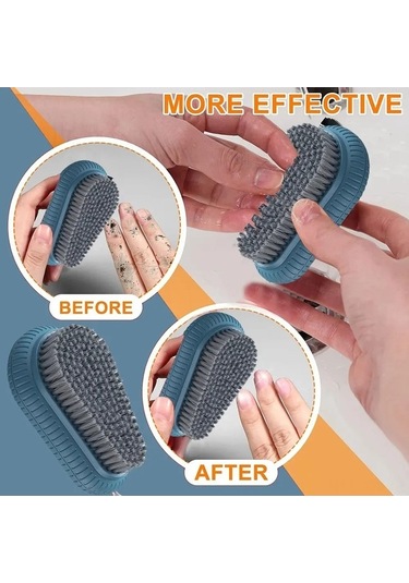 Fortunelane Yumuşak Tüylü 2'li Set: Mutfak, Banyo, Çamaşırhane Lekelerden Kurtulun - Mavi