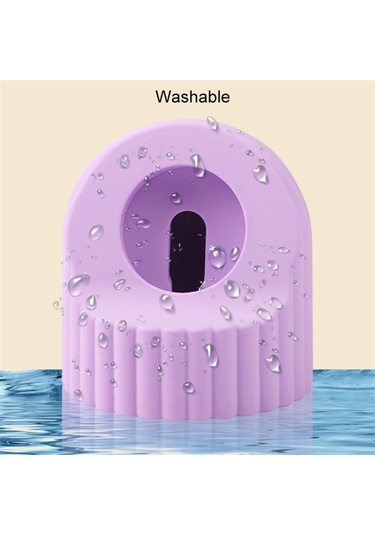 Cbtx iOS Uyumlu Watch Uyumlu Şarj Standı Dalga Doku Silikon Bağlantı Tutucusu Masa Standı Şarj İstasyonu Bağlantı Tutucusu - Mor