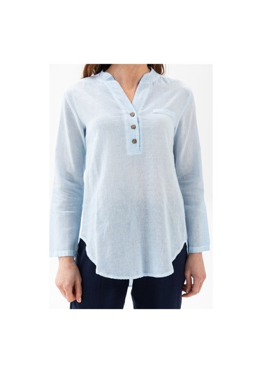 Uzun Kol Şile Bezi Akasya Bluz Buz Mavi Bmv Buz Mavi