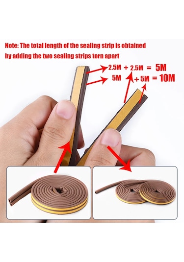 Kapı Yalıtım Conta Şerit Bant Kendinden Yapışkanlı Akustik Kauçuk Köpük Yalıtım Grey P Diğer