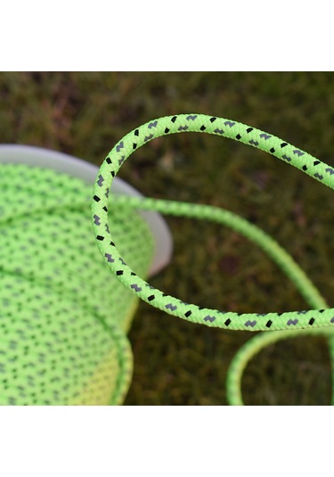 Monyee 50m 4mm Dış Mekan Çadır İpi, Yansıtıcı Tel Ve 6 Adet Alüminyum Gergi Regülatörü İle, Gece Güvenliği Ve Dayanıklılık Sağlar Çok Renkli