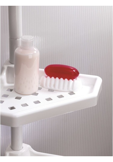 Primanova Yaylı Banyo Köşe Rafı Köşelik (512543040) Beyaz