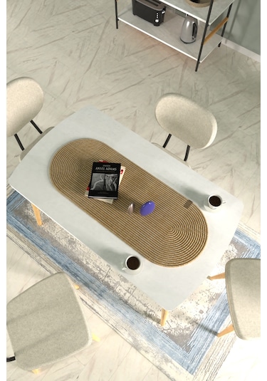 Vilinze Hasır Jüt Ip Runner / Supla / Amerikan Servis - 35x100 Cm Runner35100-jut