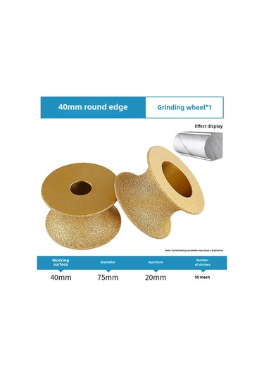 Wezone Mermer-kuartz-fayans İçin Yarı Dairesel Taş Zımpara Testere, 40mm Zımparalama Kalınlığı, Angül Makinesi İçin Elmas Uyarlanmış Zımpara Levhası