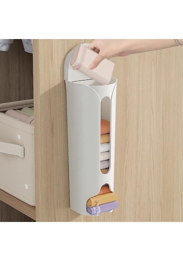 İç Çamaşırı Külot Çorap Depolama Organizatörler Duvara Monte Asılı Çeşitli Eşyalar Kapaklı Konteyner Mutfak Banyo Dolabı Depolama Rafı Beyaz