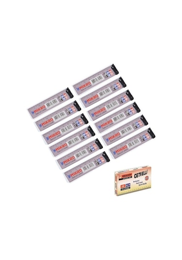 Min 0.9 MM Cetvelli Kalem Ucu 75 MM Mikro Uç 12 Adet