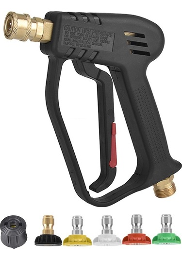 4000psı Yüksek Basınçlı Yıkama Likitı - 5 Renkli Nozzle Ve Karcher Uyumlu Plastik Aksesuarlar İle Araç, Çıkarıç Ve Teras Temizliği