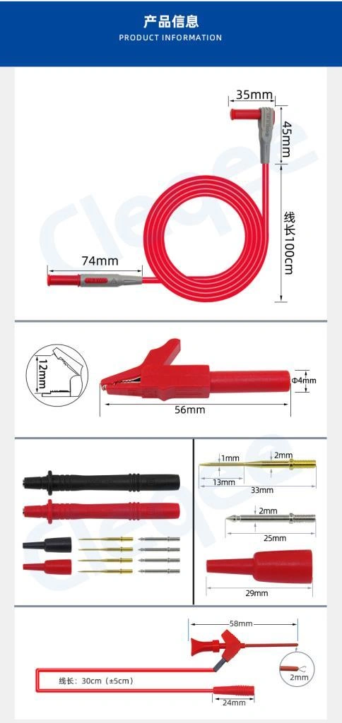 P1300f 26 Parça Çok Işlevli Değiştirilebilir Multimetre Probu Test Ölçüm Kablo Kiti