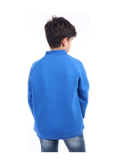 Toontoy Erkek Çocuk Simple Time Yourself Baskılı Sweatshirt Saks