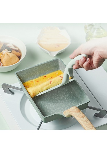 Hangfox Mutfakta Çok Amaçlı Kullanıma Uygun Medikal Taş Kaplama Kaynamaz Tava - Omelet, Pancake, Yumurta Pişirme, Gaz Ve Indüksiyon Ocak Uyumlu Çok Renkli