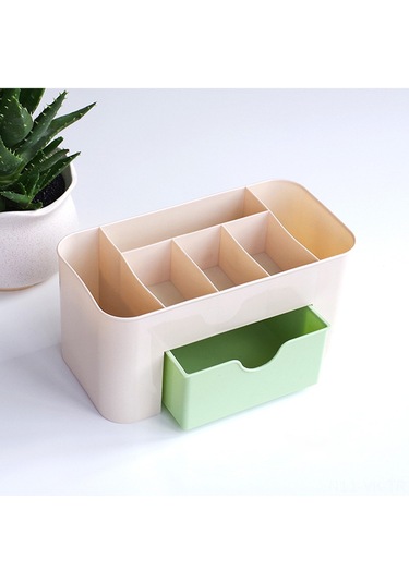 Vkemall 7 Bölmeli Çekmeceli Makaj Ve Tırnak Aletleri Saklama Kutusu - Su Geçirmez Plastik Organizer