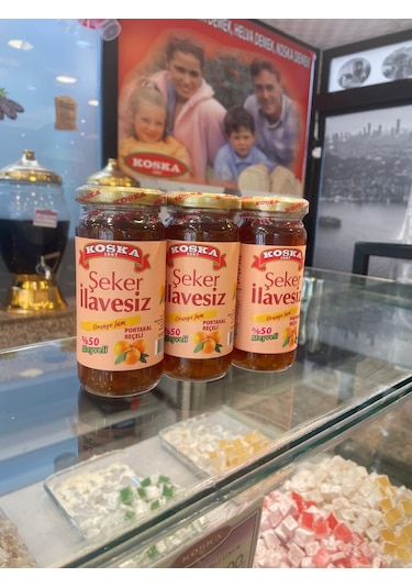 Koska Şeker İlavesiz Portakal Reçeli 270 Gr Koli 12 Adet