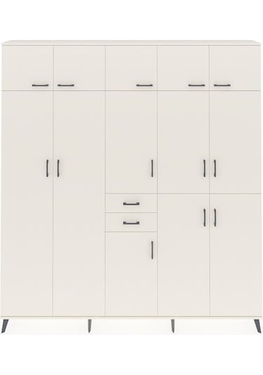 Arges Dolap 10 Raflı 2 Çekmeceli 3 Askılı 220x30x243 Aytaşı-aytaşı/aytaşı Aytası/aytası