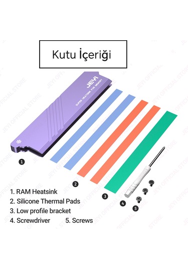 Jeyı Ram Soğutucu Isı Emici Termal Pad Ddr/ddr2/ddr3ddr4/ddr5