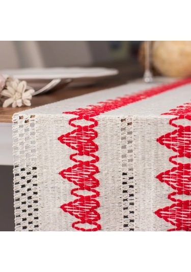Dolce Casa Masa İçin Dekoratif Yastık Örtü, 35x145 316778655 Kırmızı