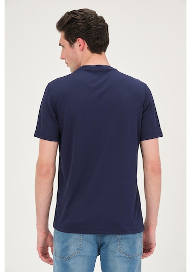 Rich Erkek Basic T-shirt Tşört Lacivert