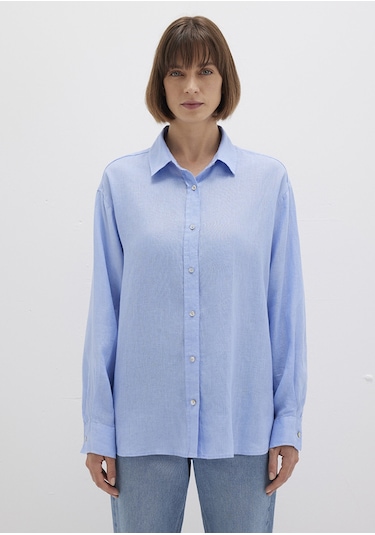 Uzun Kollu Gömlek Tatlı Mavi