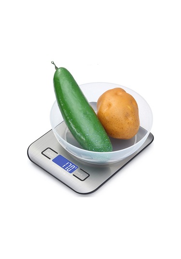 Kosona Gümüş Pembe 5kg/1g Pilli Mutfak Çelik Dijital Terazi - Hassas Ölçüm, 6 Birim, Otomatik Kapatma, Mini Tahta Terazi Diğer