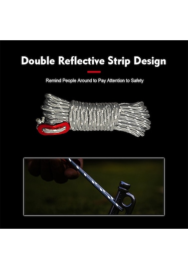 Skycity Dayanıklı Poliester 4mm Işık Yansıtan Kamp Çadır Rengi, Fikstür Ve Rüzgar Direnci Için Fs-5000 Çok Renkli