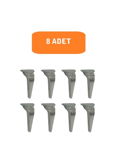 Homdep Kanepe Koltuk Tv Ünitesi Konsol Yükseltme Piton Model Plastik Ayak 19 Cm Krom Renk 8 Adet Krom
