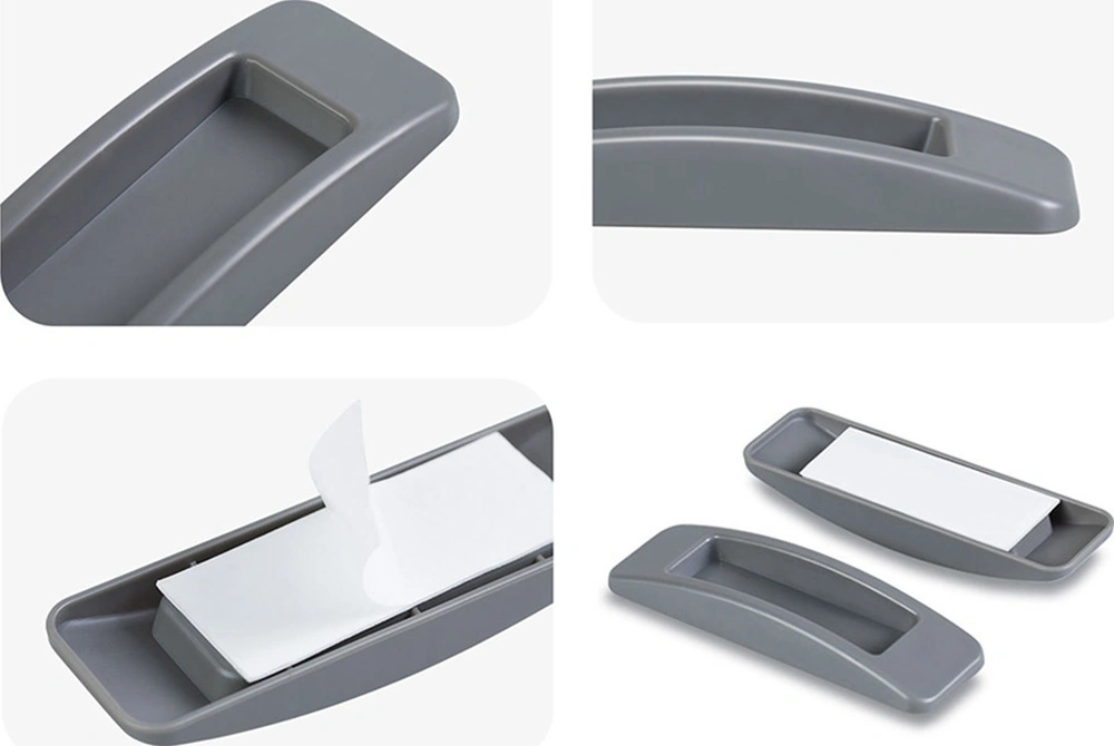 Geeksen Gri Renkli 2 Adet Abs Cam Kapı/pencere Tutanaklı Tutamak, Zorlama Olmadan Kaydırma, Delme Yok Kurulum, Dayanıklı Ve Konforlu Kullanım