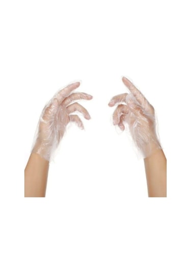 Tek Kullanımlık Şeffaf Poşet Eldiven Börek Eldiveni 100'lü