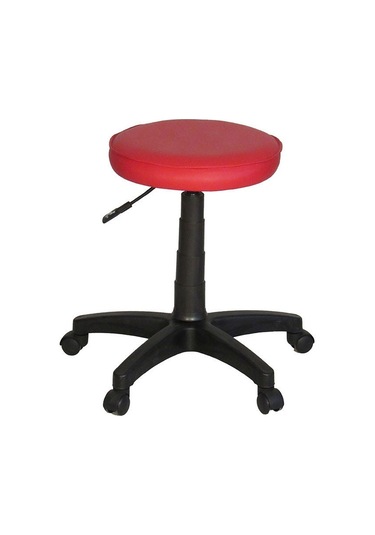 Türksit Amortisörlü Tabure Deri Kirmizi