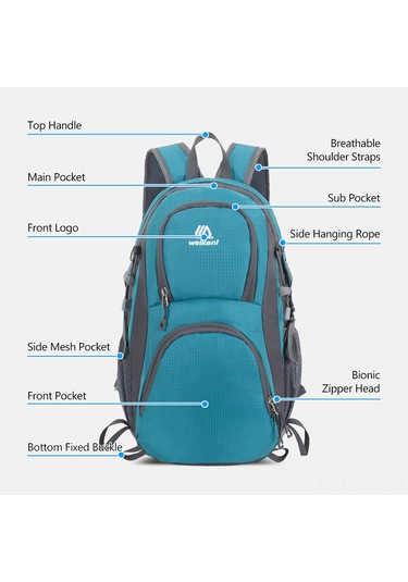 Padalink Weikani 20l Mor Renkli Outdoor Sırt Çantası Yürüyüş Ve Seyahat İçin İdeal Mor