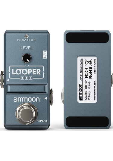Ammoon Ap-09 Nano Loop Elektro Gitar Efekt Pedal Looper Gri