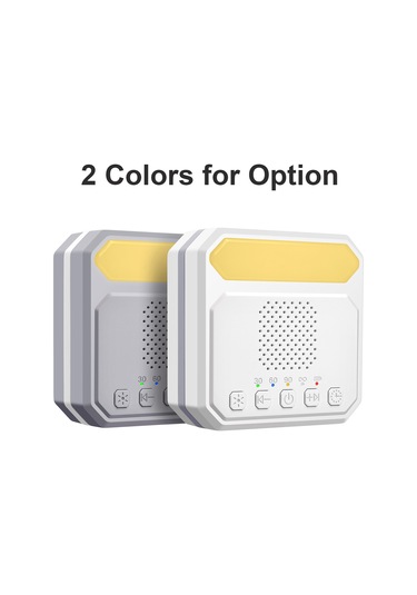 Xindoker Bebek Uyku Uyandırıcı Cihazı 21 Rahatlatıcı Ses 3 Seviye Zamanlayıcı Işık Değiştirilebilir Gece Lambası Girişli Li-poly Batarya Gri