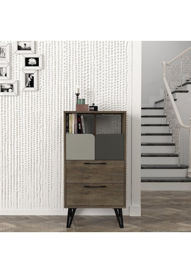 Dekorister Borges Şifonyer Cura-Nehirkumu-Antrasit