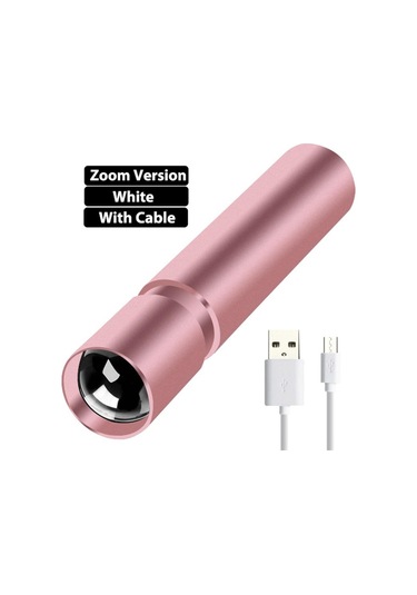 Soulader Kompakt Usb Şarjlı El Feneri, 600mah Pil Ömrü, Zoom Özellikli Mini Kamp Lambası, Taşınabilir Aydınlatma, Seyahat Ve Acil Durumlar İçin Pratik Fener Siyah