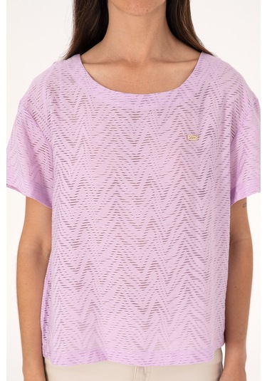 U.s. Polo Assn. Kadın Lila Gömlek Kısa Kollu 50299319-vr034 Lila