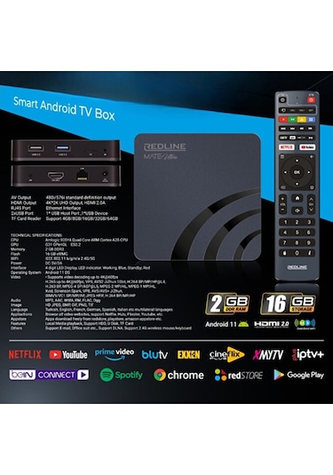 Redline Mate Ultra 16 GB Smart Android Tv Box