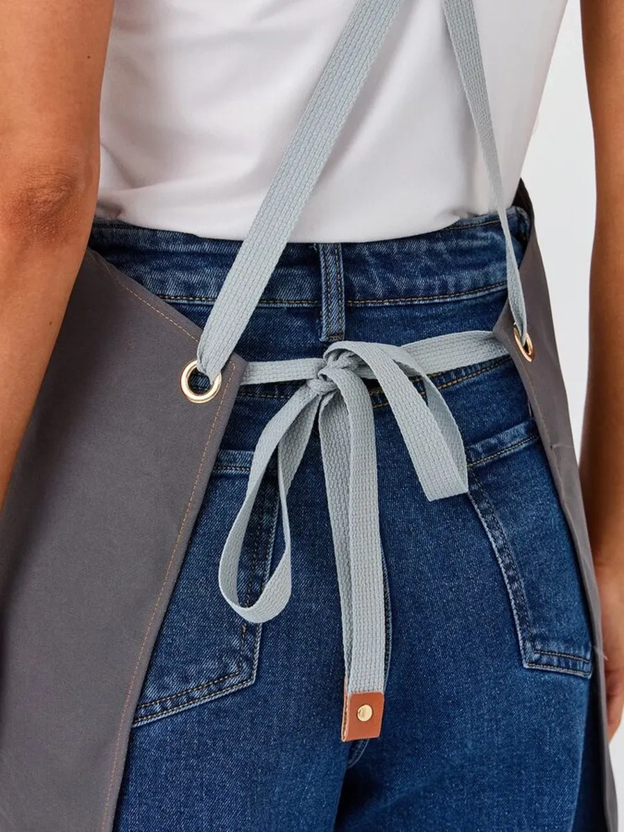 Dadilove Manikür Ve Kuaför Ustaları İçin Mutfak Önlüğü. 199430245 Gri-mavi