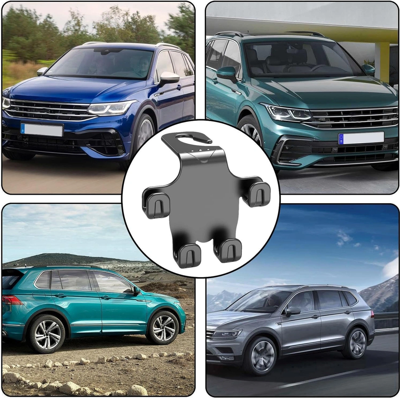 Padalink Oto Arka Koltuk Mutfakçı Kanca - Abs Malzeme 4'lü Fonksiyonlu Oto Aksesuarı, Çanta Şemsiye Geri Tutucu, Yıkama Yok Kurulum